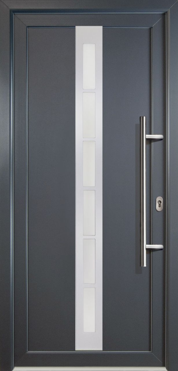 Meeth Haustür Signum Aluminium Modell 38 108 x 208 cm, DIN rechts, weiß/titan