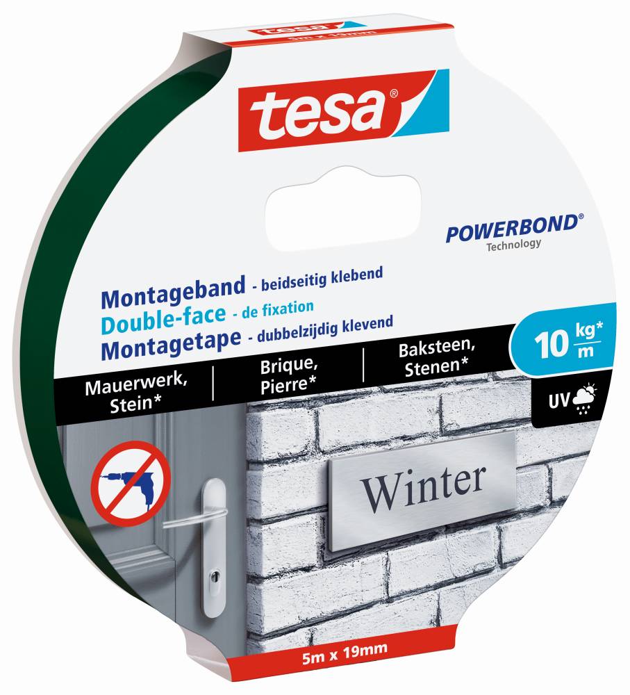 tesa Montageband 5 m x 19 mm, transparent