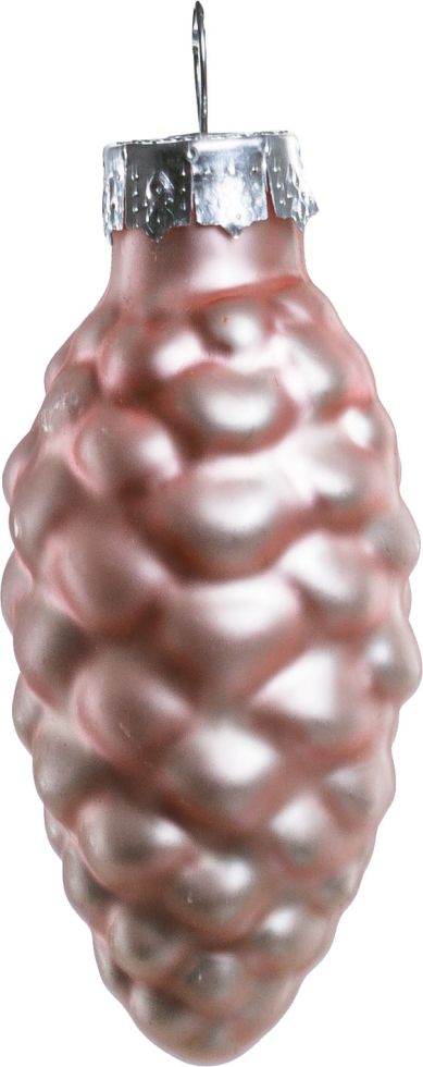 TrendLine Weihnachtskugeln Glas-Tannenzapfen 6 cm puderrosa 12 Stück