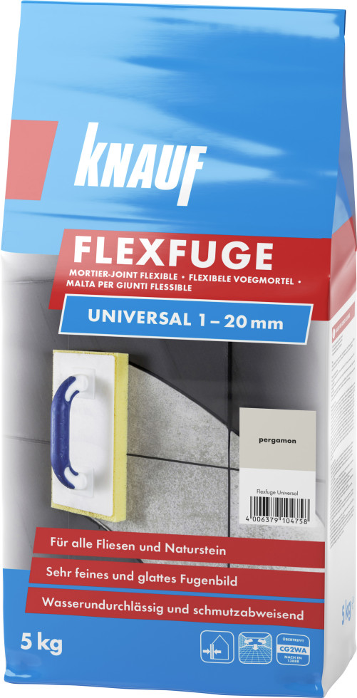 Knauf Fugenmörtel Flexfuge Universal 1 - 20 mm pergamon 5 kg