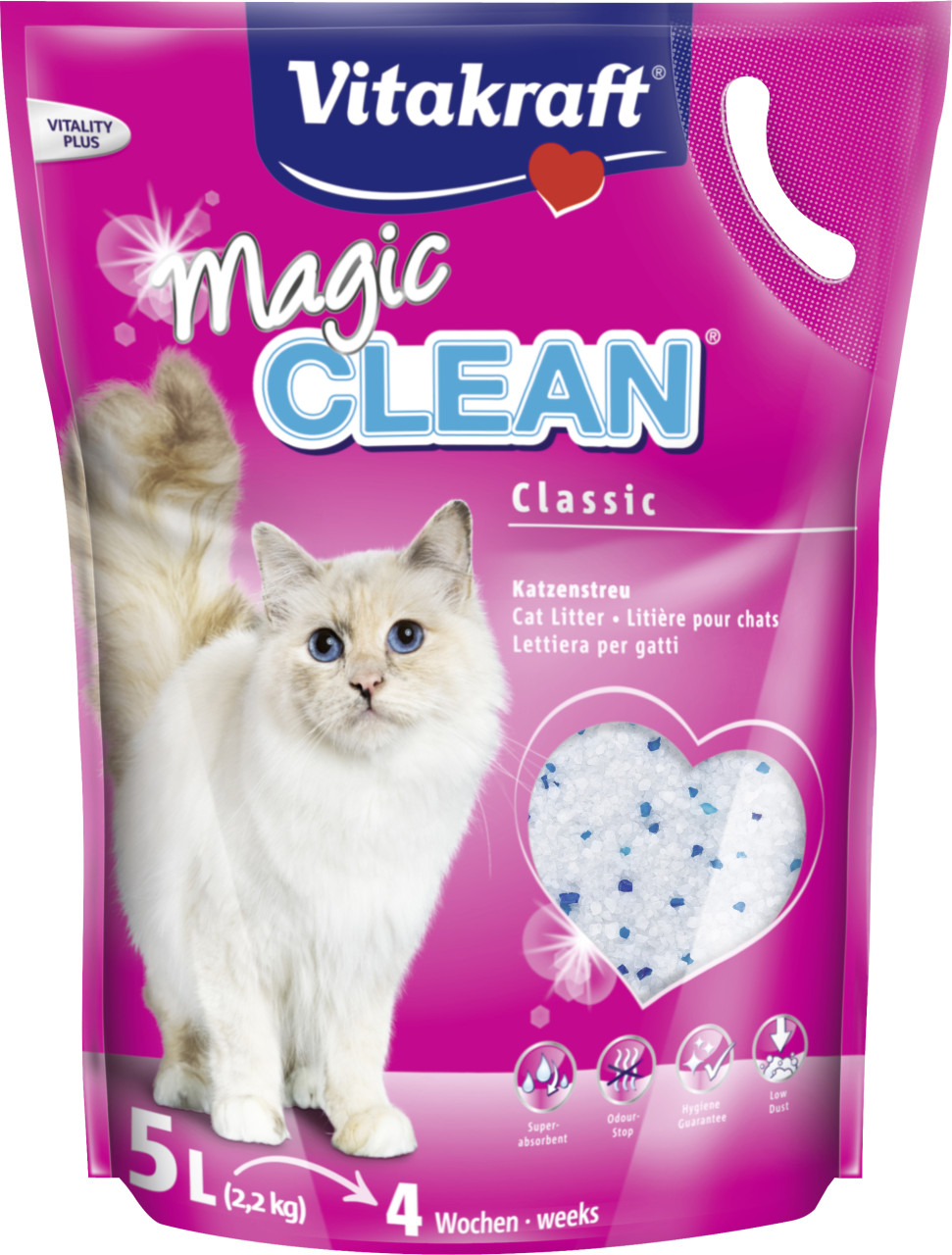 Vitakraft Katzenstreu Magic CLEAN 5 l Silikatstreu