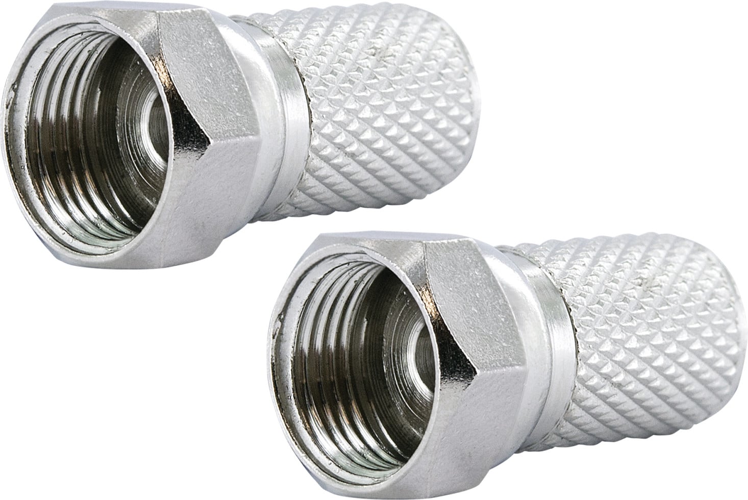 Schwaiger F Stecker FST8002 531 2x F Aufdrehstecker für Kabel mit 8mm Durchmesser