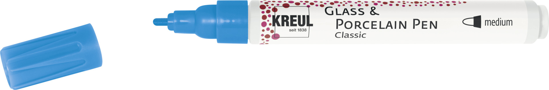 Kreul Glass & Porcelain Pen Classic hellblau, 2 - 4 mm