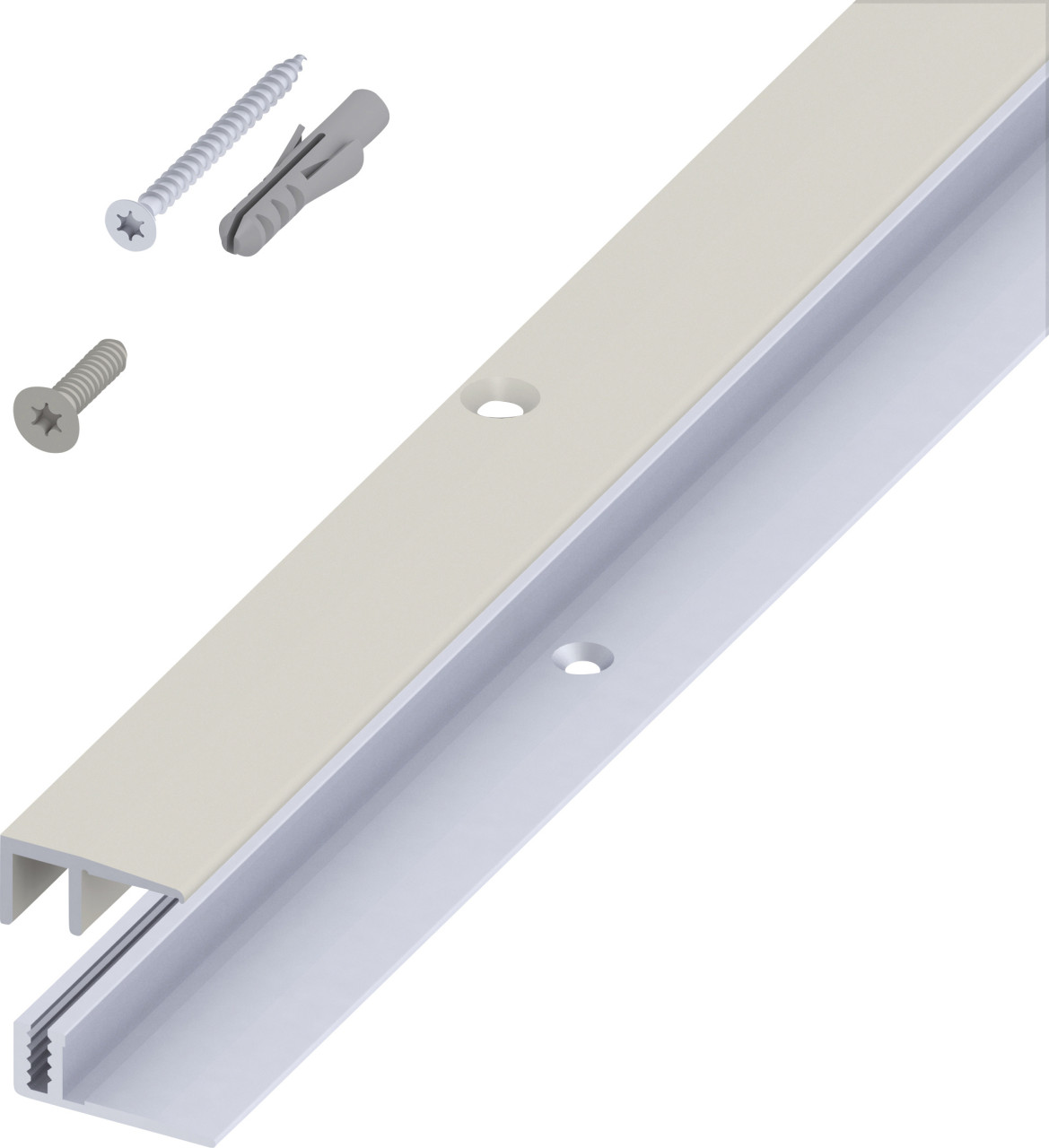 alfer Abschluss- + Träger- 1 m, 21 x 10.5 x 7 - 15 mm Alu eloxiert titan