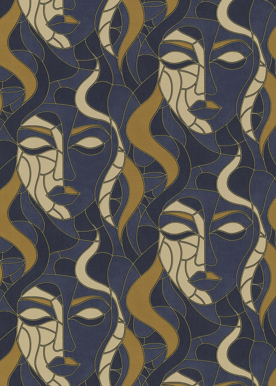 Erismann Vliestapete Grafisch blau 10,05 x 0,53 m