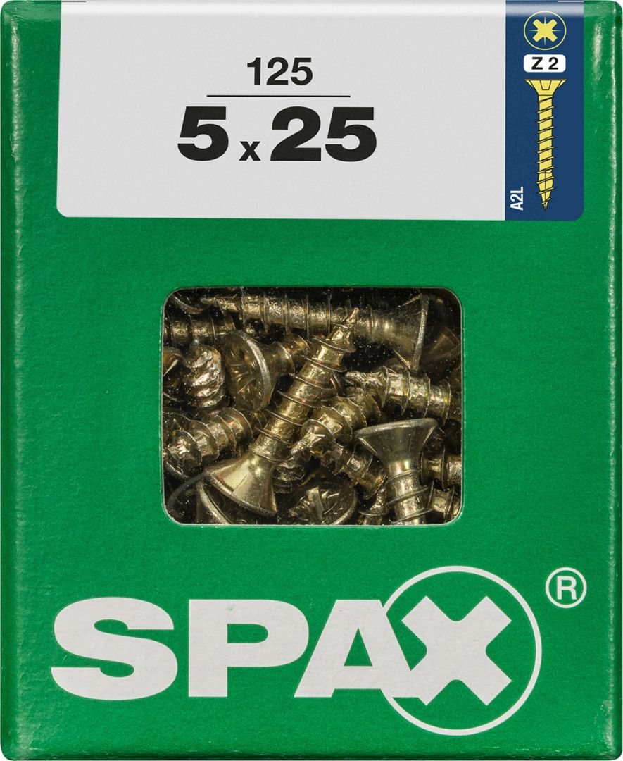 Spax Universalschrauben 5.0 x 25 mm PZ 2 - 125 Stk.