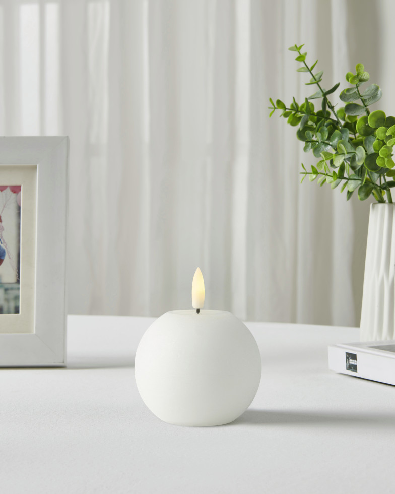 Eglo LED Kerze Leskino warmweiß 8 x Ø 8 cm weiß