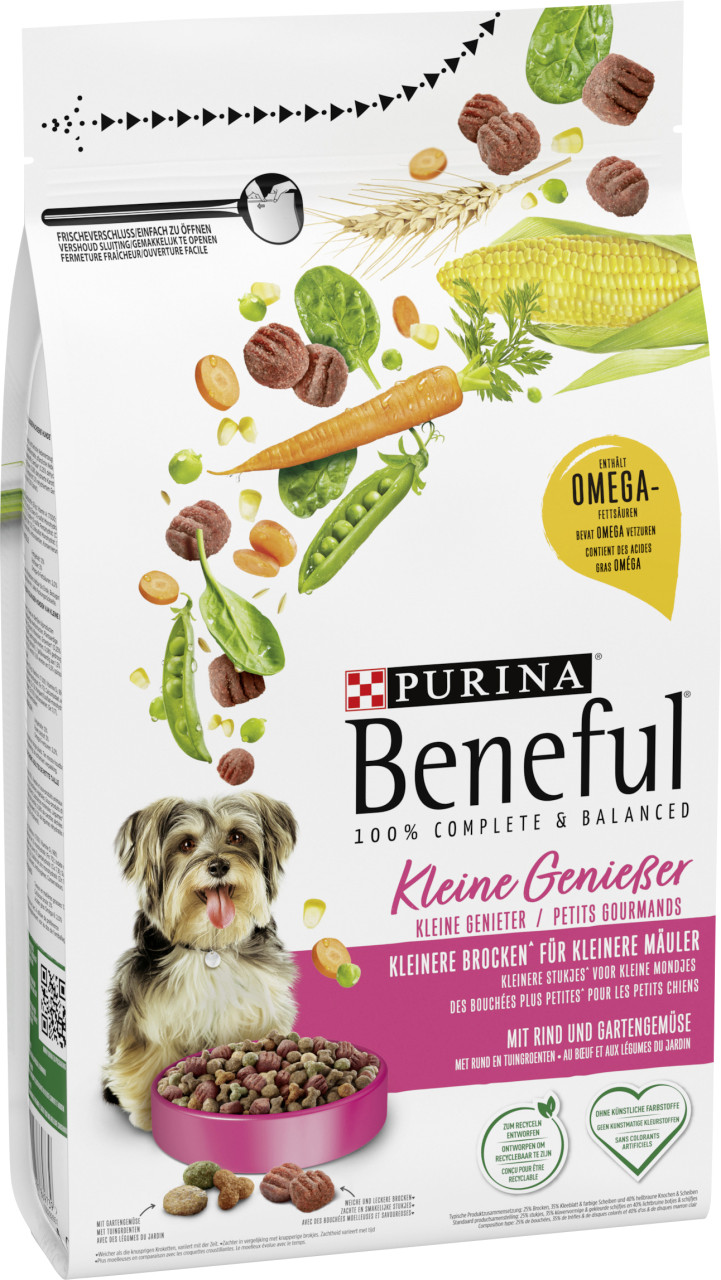 Purina Beneful Hundetrockenfutter Adult Mini 1,4 kg Rind & Gemüse