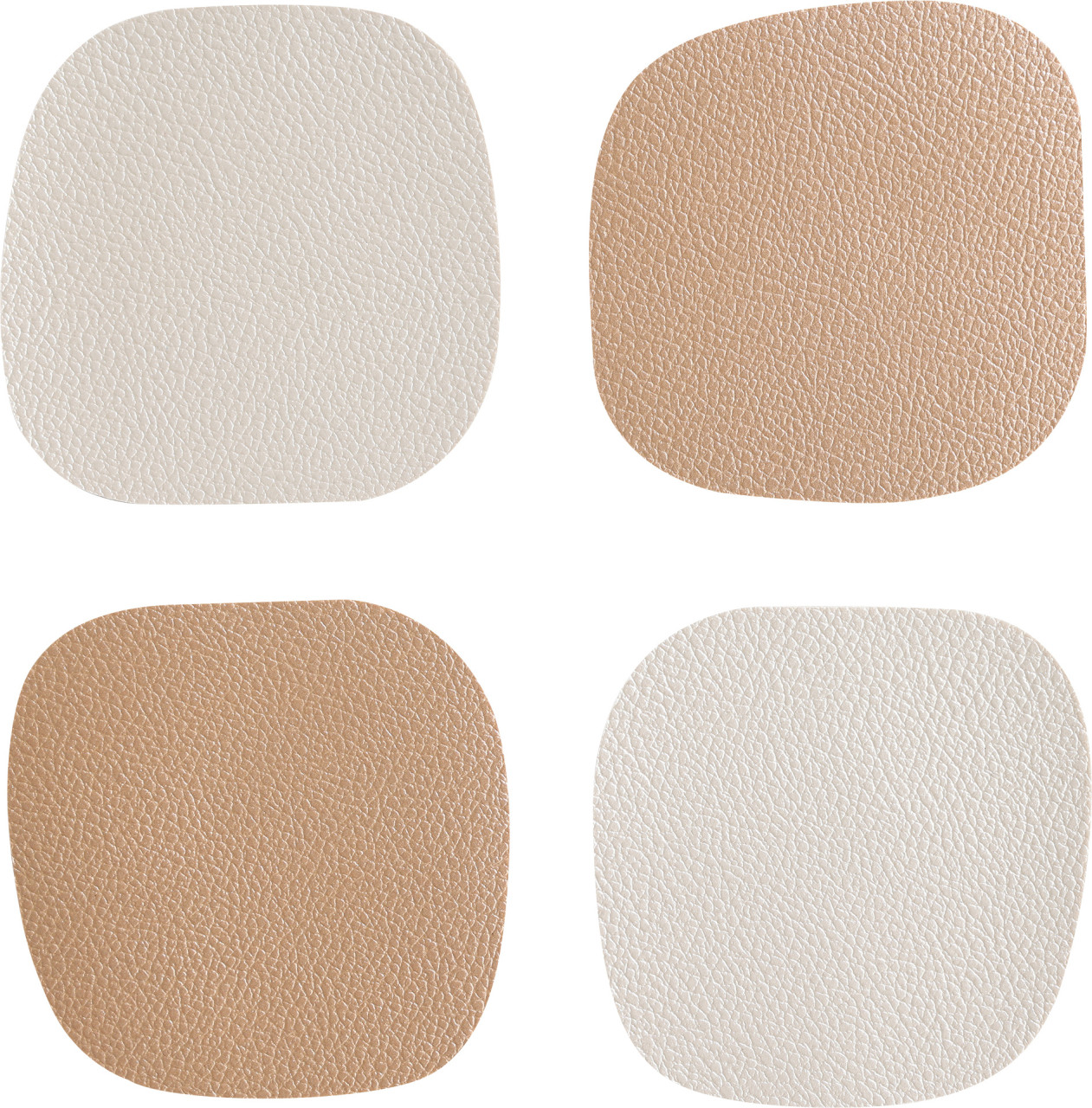 Vinanivao Untersetzer 10 x 10 cm creme/gold 4er-Set