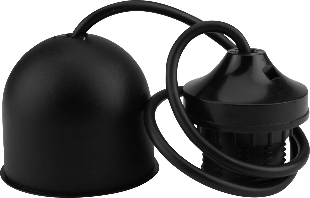 Lampen-Pendel mit Fassung E 27, schwarz
