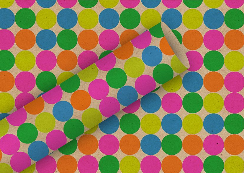 Braun & Company Geschenkpapier bunt 2 m x 70 cm