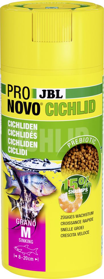 JBL Fischfutter Pronovo Cichlid Grano M Fischfuttergranulat 250 ml
