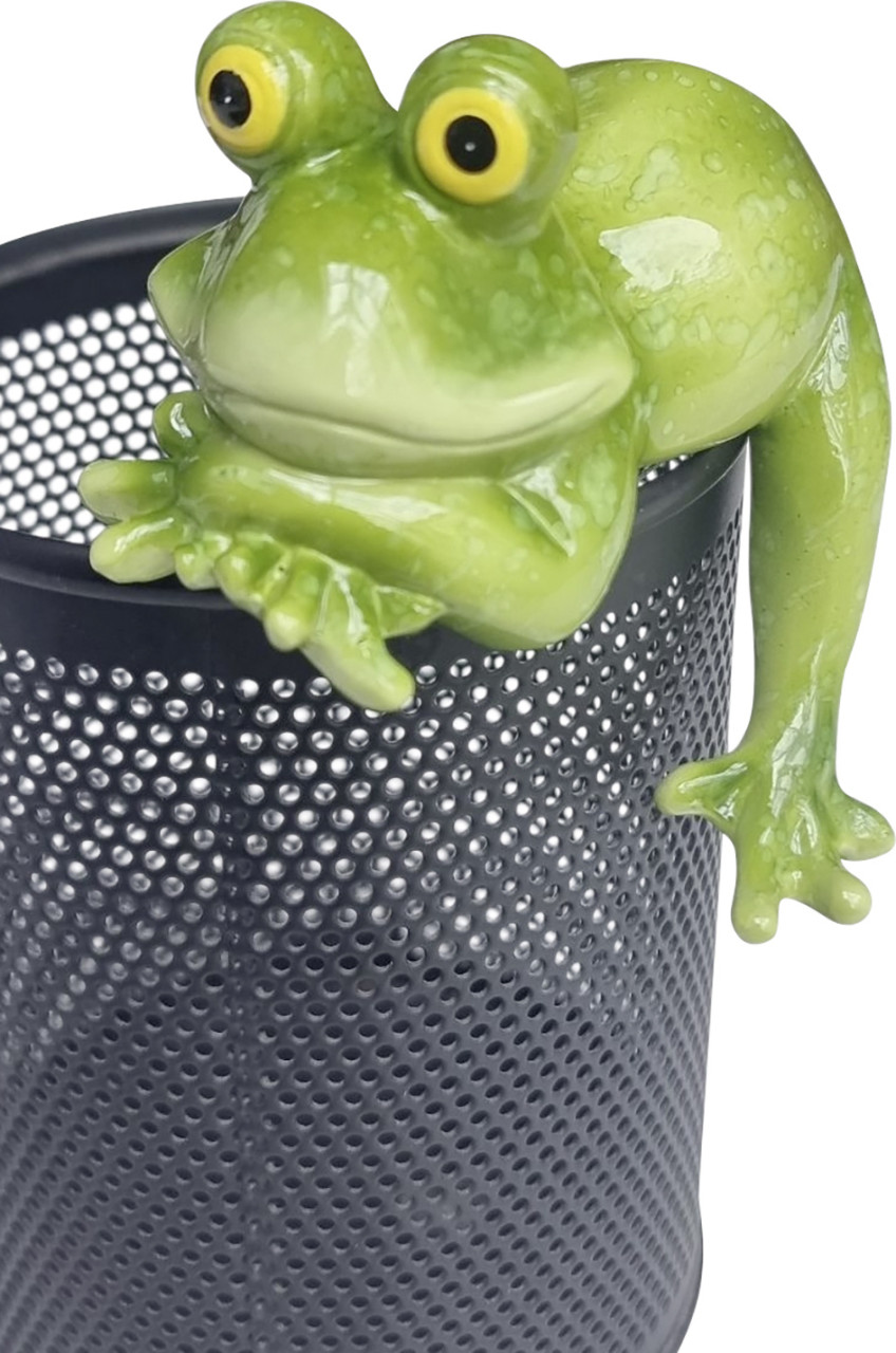 Dekofigur Frosch kantenhocker 7,5 x 7 x 7 cm grün