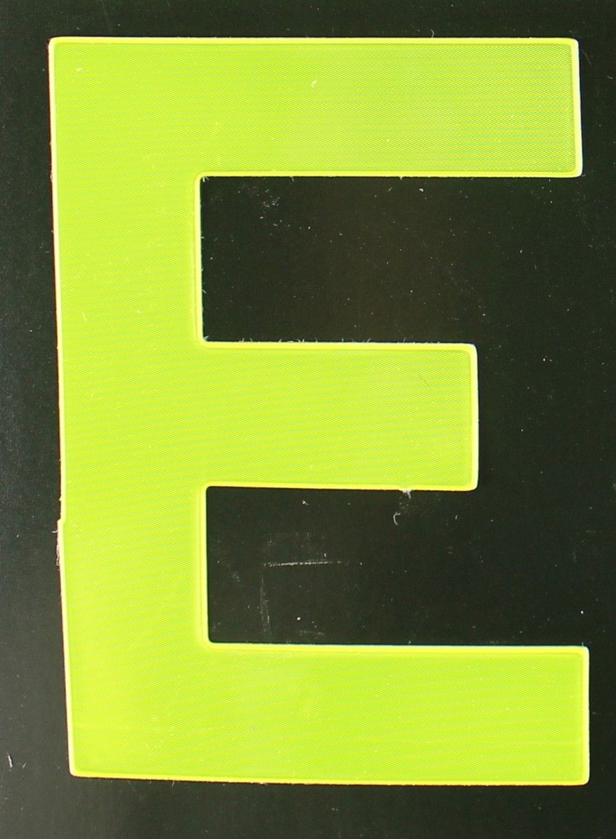 Conacord Reflektierender Klebebuchstabe E gelb 80 mm
