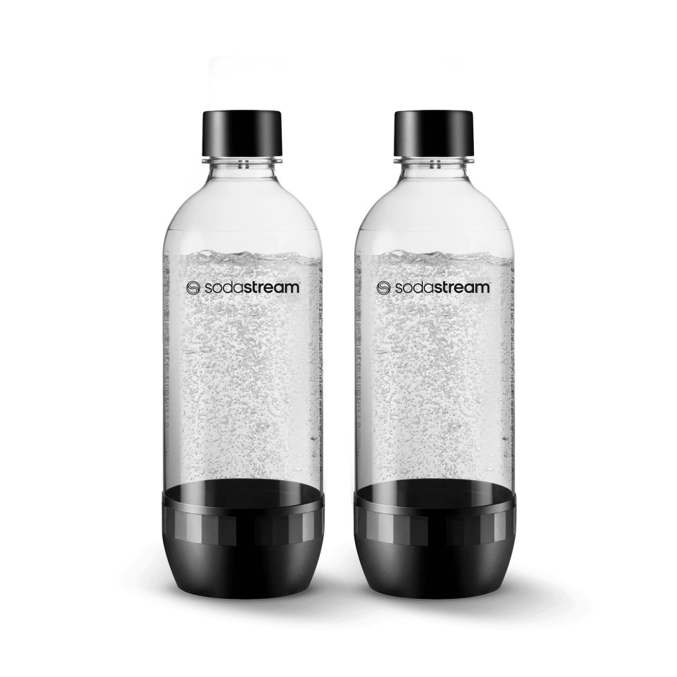 Sodastream Flasche Kunststoff 1 L Classic DWS schwarz 2 Stück