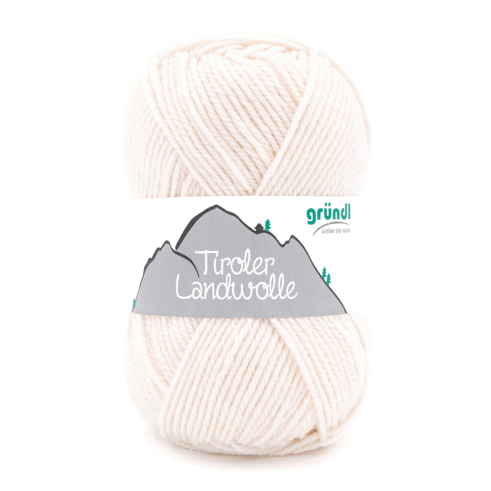 Gründl Tiroler Landwolle 100 g wollweiß