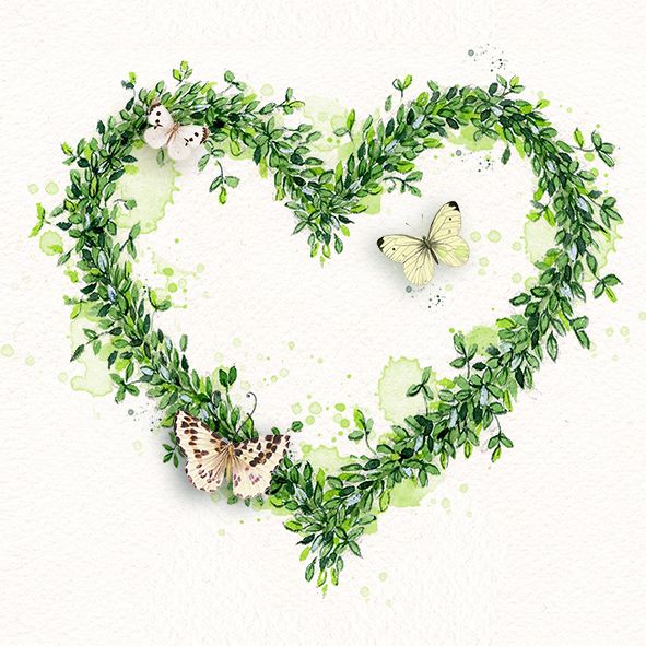 Braun & Company Servietten Motiv Green Dream 33 x 33 cm - 20er Pack