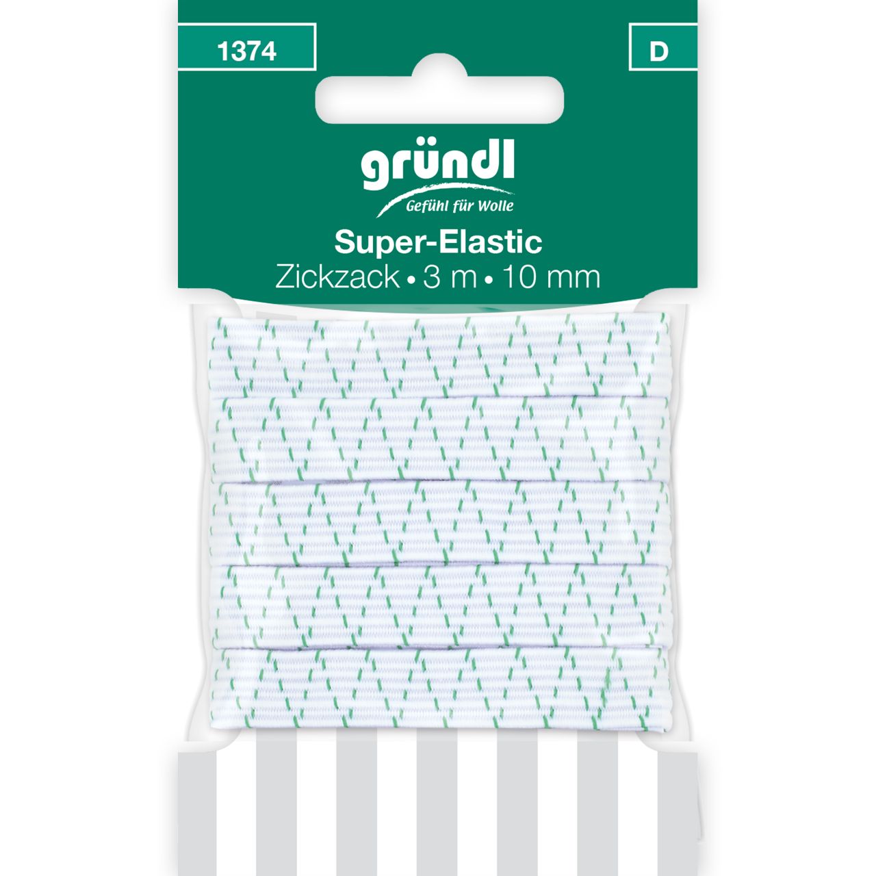 Gründl Super-Elastic Zickzack weiß