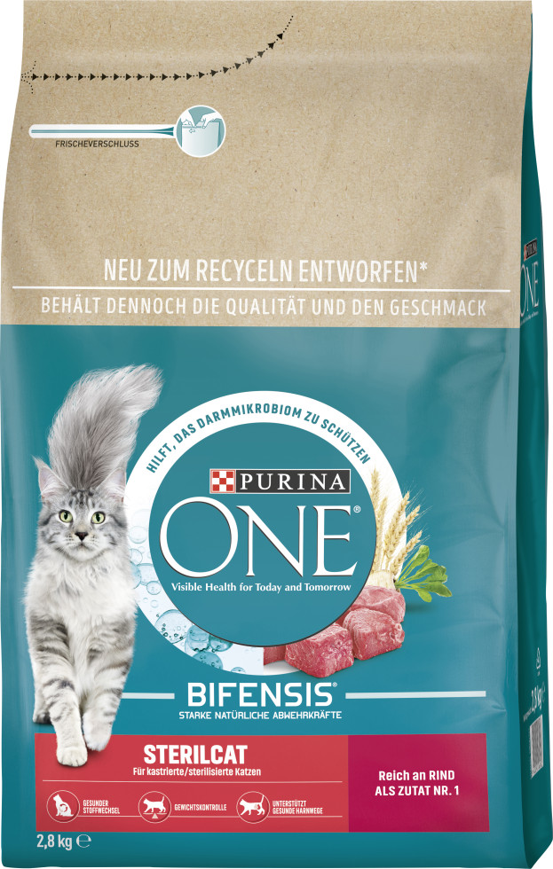 Purina One Katzenfutter reich an Rind 2,8 kg