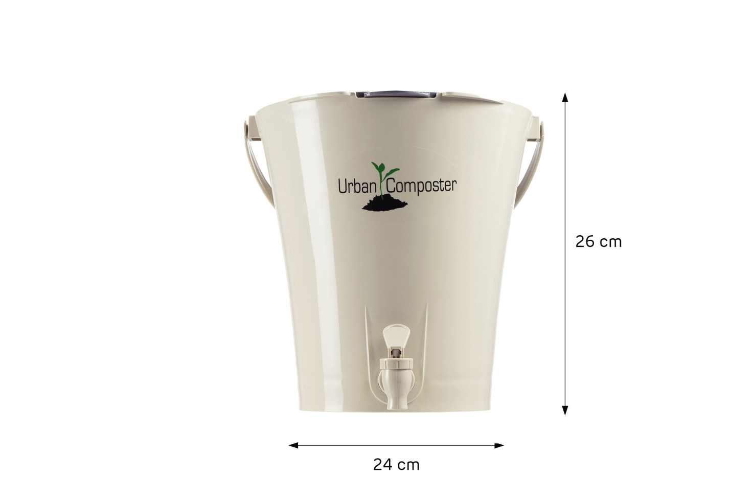 Garantia Komposter Urban City Bokashi sandbeige-grau 8 L
