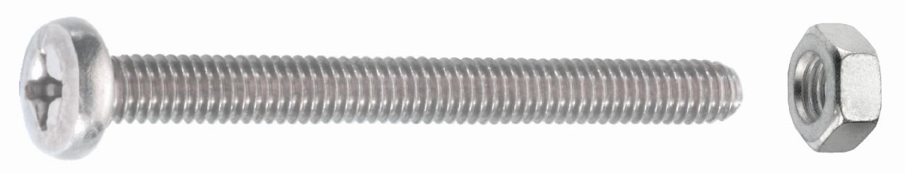 Connex Gewindeschrauben M4 x 30 mm PH 2 Linsenkopf - 12 Stück Edelstahl
