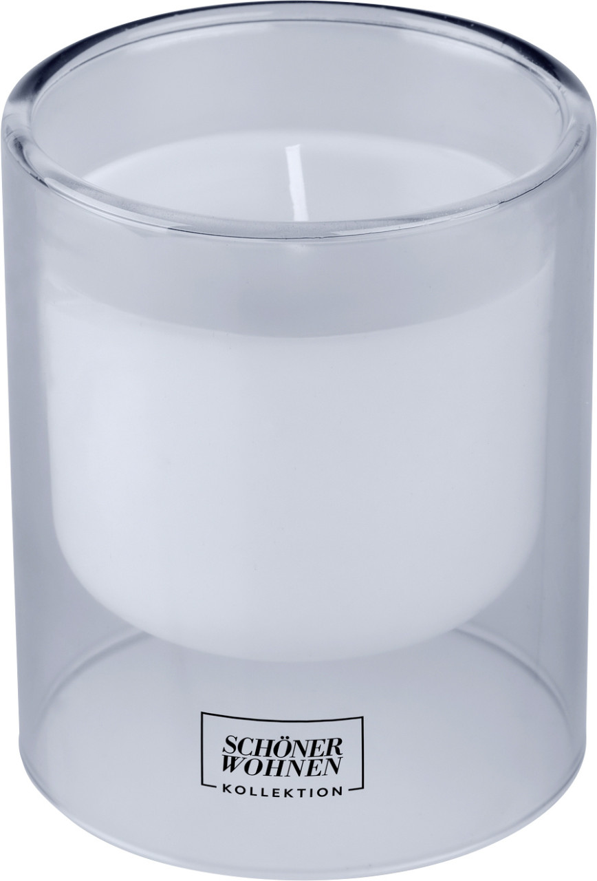 Schöner Wohnen Duftkerze im Glas L Soft Cotton Ø 9 x 11 cm