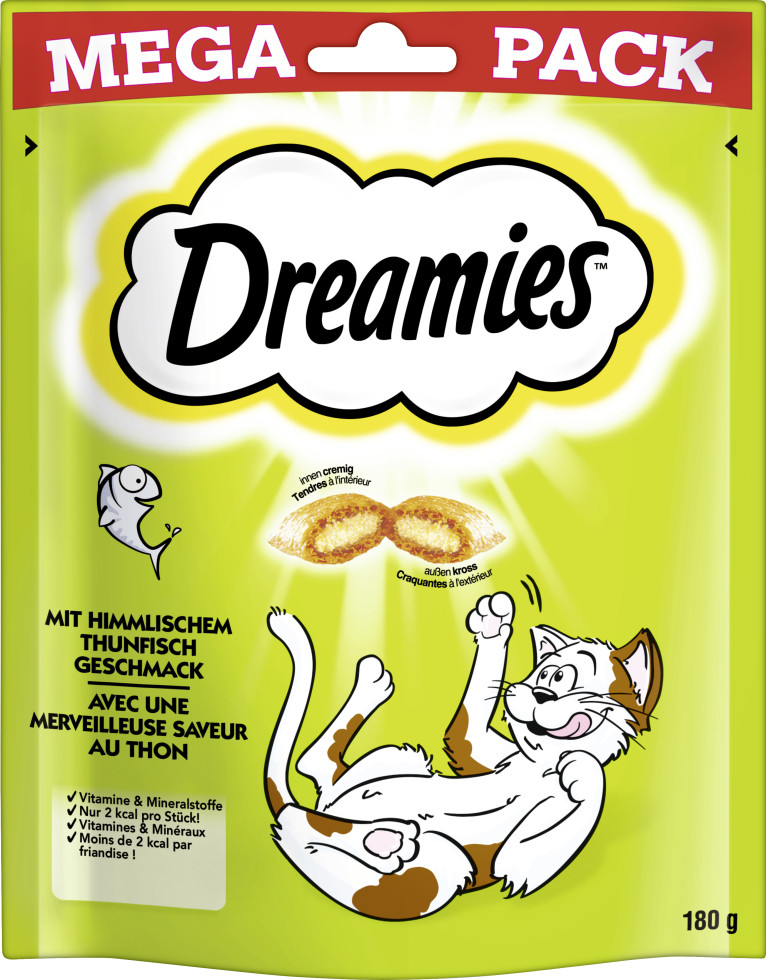 DREAMIES Katzensnack mit Thunfischgeschmack 180 g Mega Pack