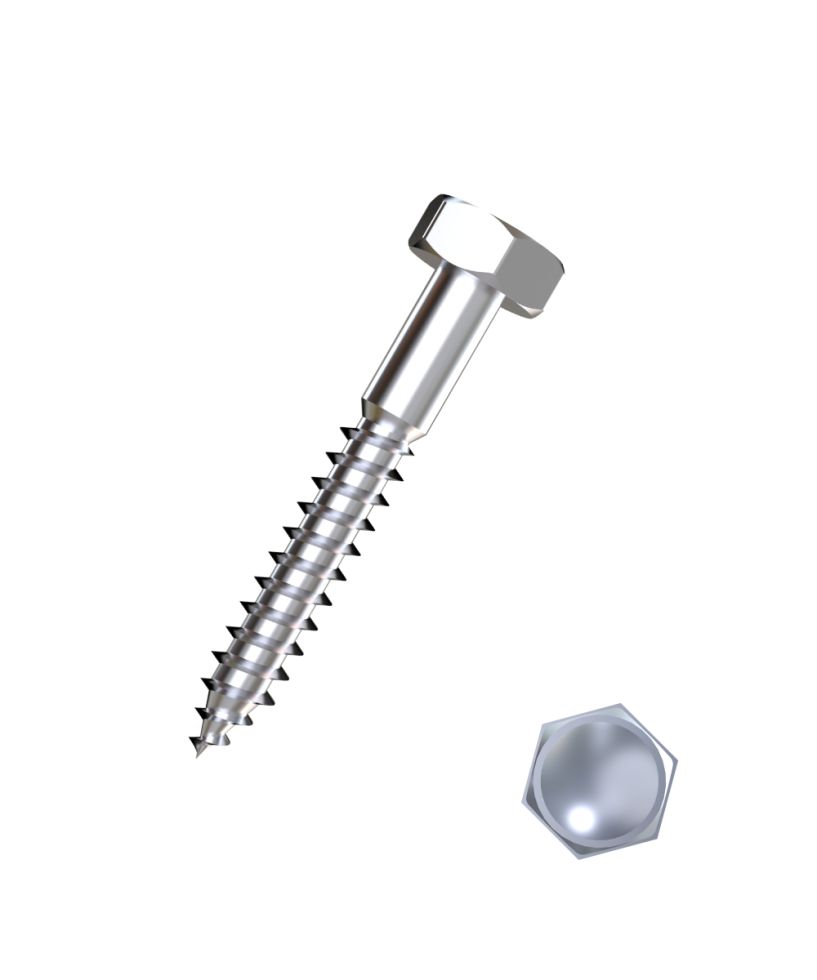 Connex Holzschrauben 8.0 x 40 mm Sechskant - 20 Stück Edelstahl
