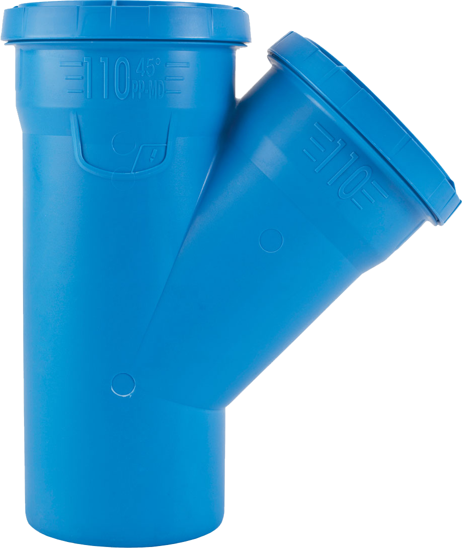 Marley Abzweig für Abwasser dBlue DN 90/50 45° schalldämmend 19 cm blau