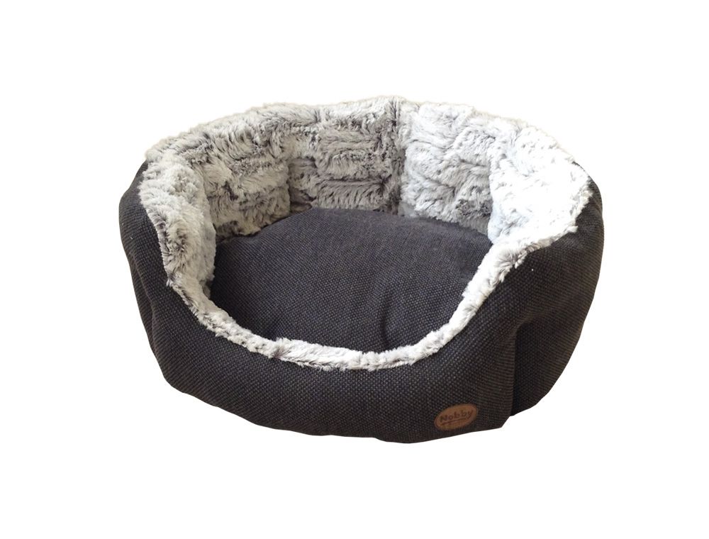 Nobby Komfortbett Cacho oval dunkelgrau