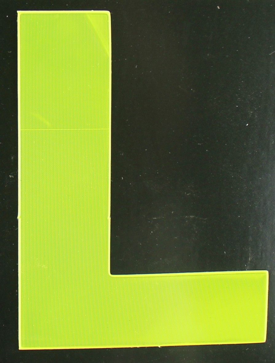 Conacord Reflektierender Klebebuchstabe L gelb 80 mm