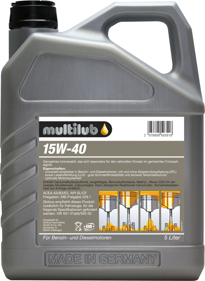 Multilub Motoröl 15W-40 5L