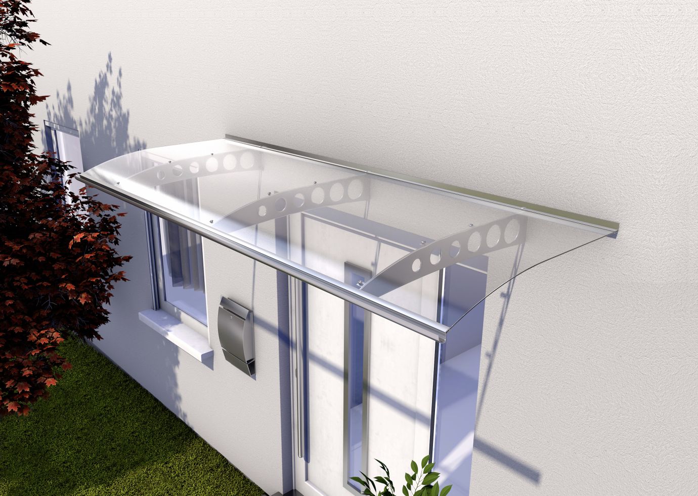 Gutta Vordach PT/ET 240 Edelstahl, Acrylglas klar