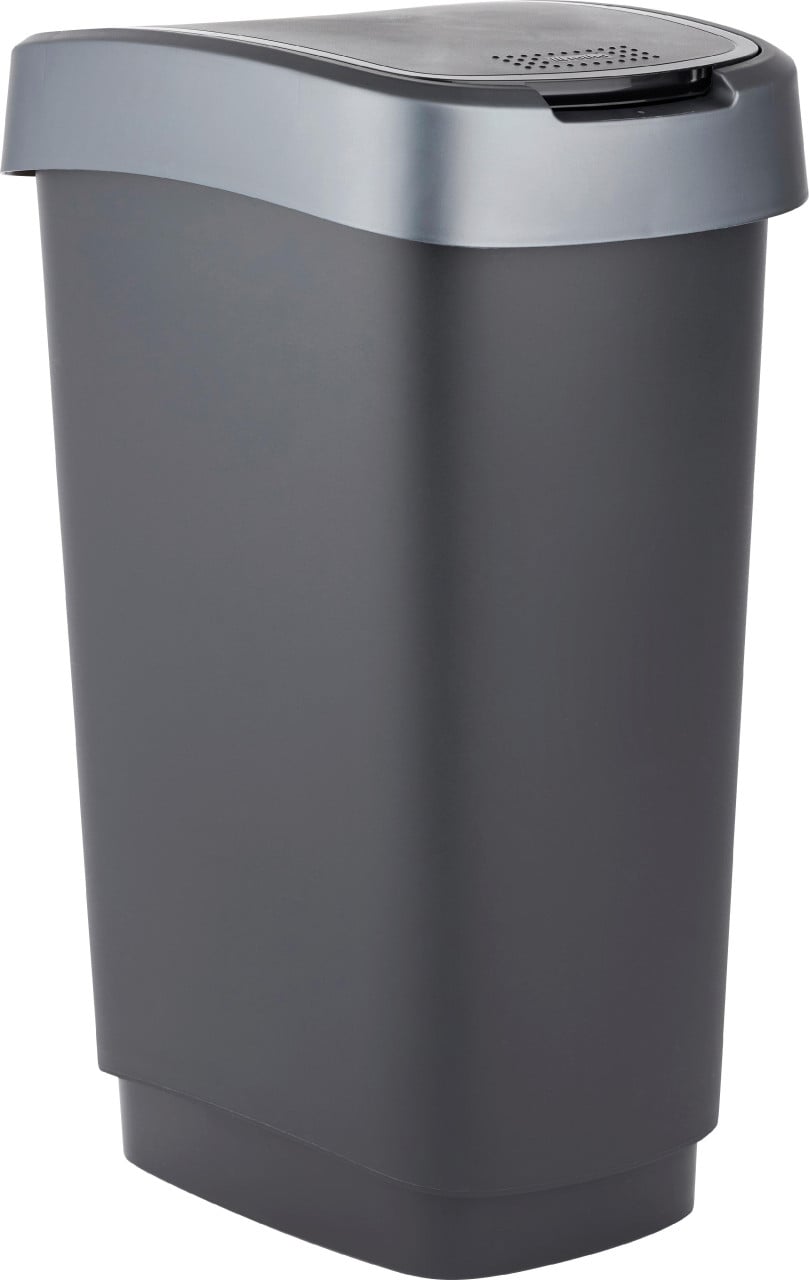 Rotho Swingeimer Twist 10 L schwarz silber