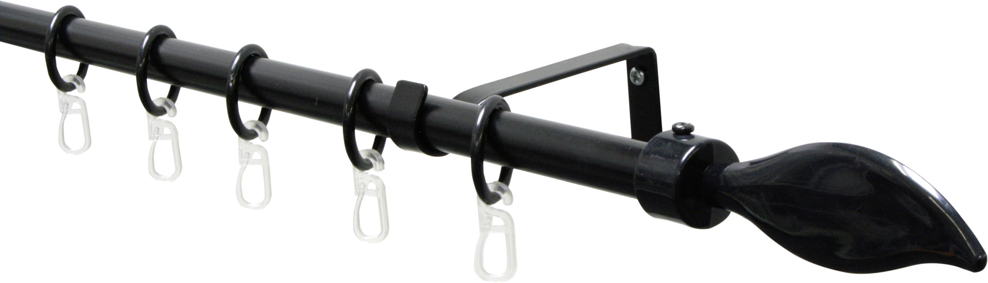 Gardinia Stilgarnitur Flame schwarz, 130 - 240 cm