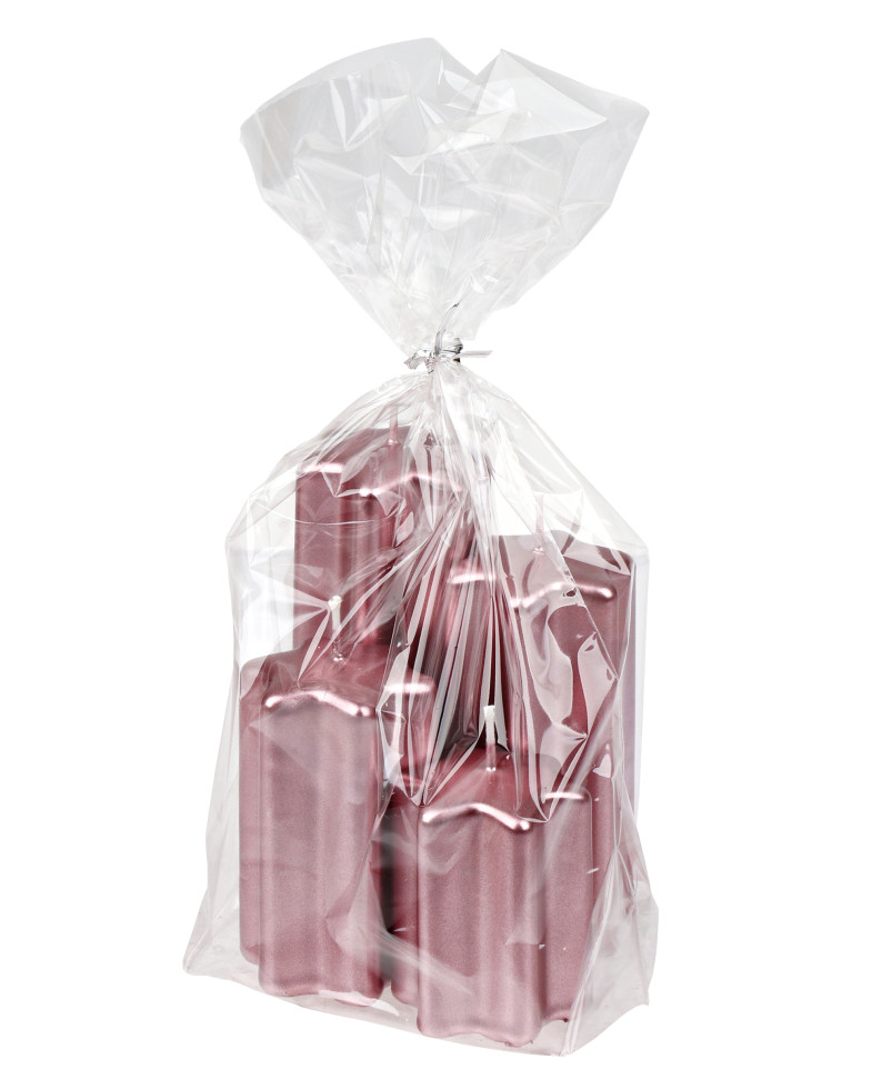 Steinhart Sternkerzenset Edelglanz Ø 5 x 6-12 cm antikrosa 4er Pack