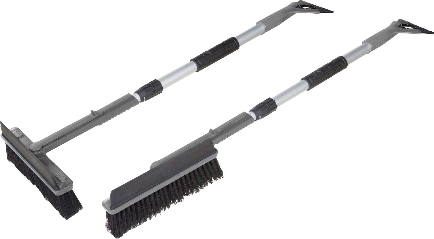 Kungs Star-is Eiskratzer mit Besen und Teleskopstiel grau