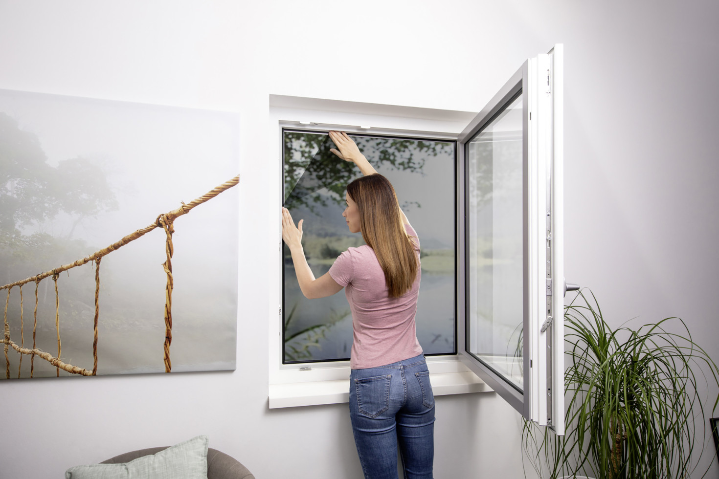 Primaster Fliegengitter 150 x 180 cm anthrazit/anthrazit kürzbar