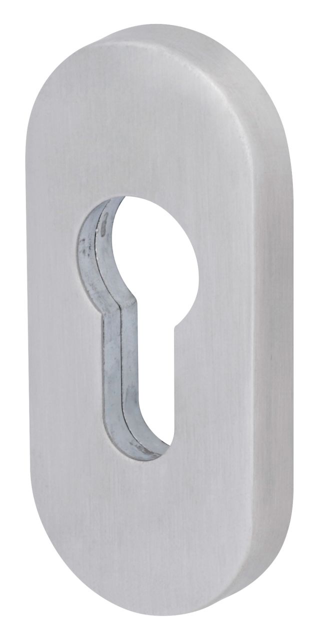 Alpertec Schutzrosette 7,4 x 3,3 cm Edelstahl silber