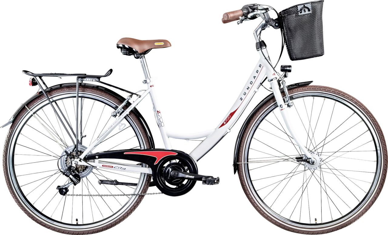 Zündapp Cityrad Z700 700c Damen 28 Zoll RH 46cm 6-Gang weiß rot