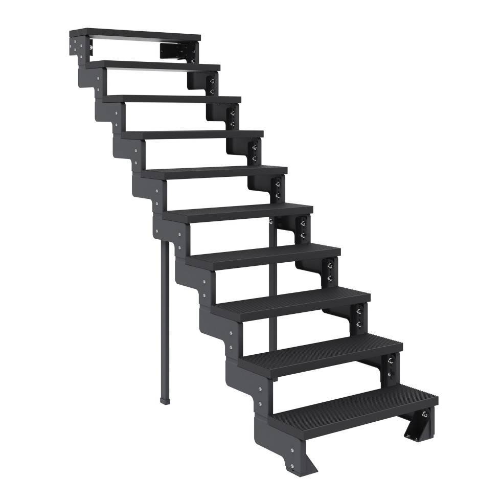 Dolle Außentreppe Trimax Gardentop 10 Stufen 100 cm ohne Geländer anthrazit