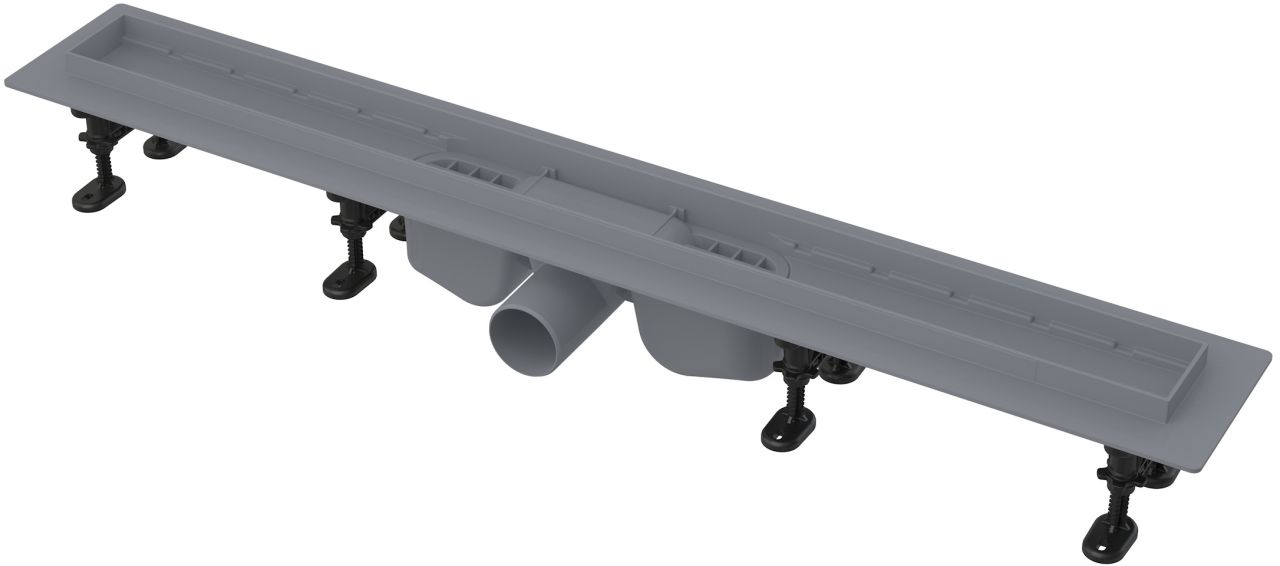 TrendLine Duschrinne 85 cm Kunststoff grau ohne Rost