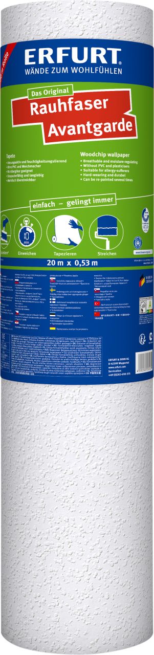 Erfurt Rauhfaser Avantgarde weiß 20 x 0,53 m