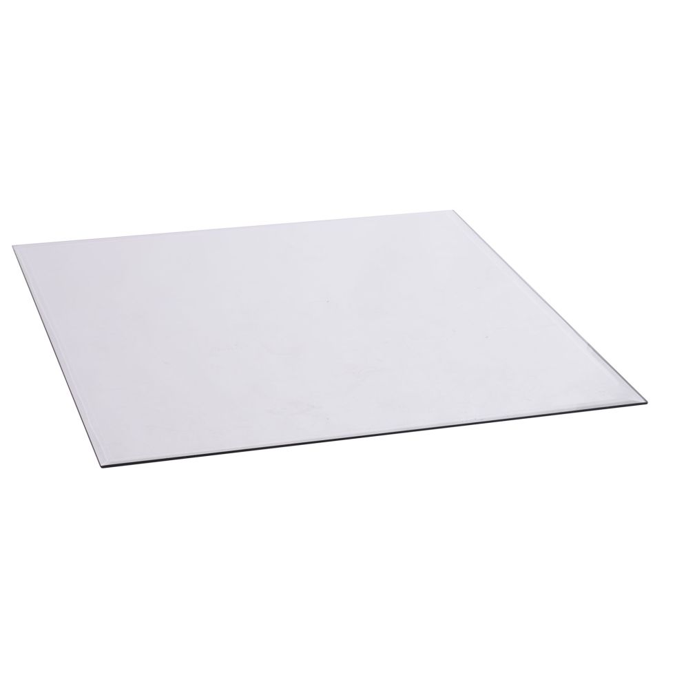 FireFix Bodenplatte Glas 100 x 100 cm Quadra Funkenschutzplatte