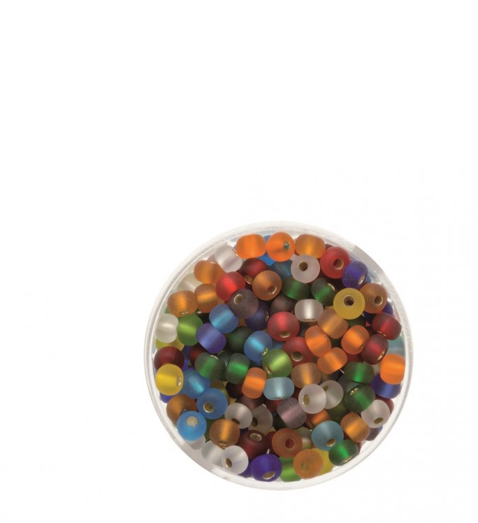 Rocailles 4,5 mm 17 g mix matt silbereinzug