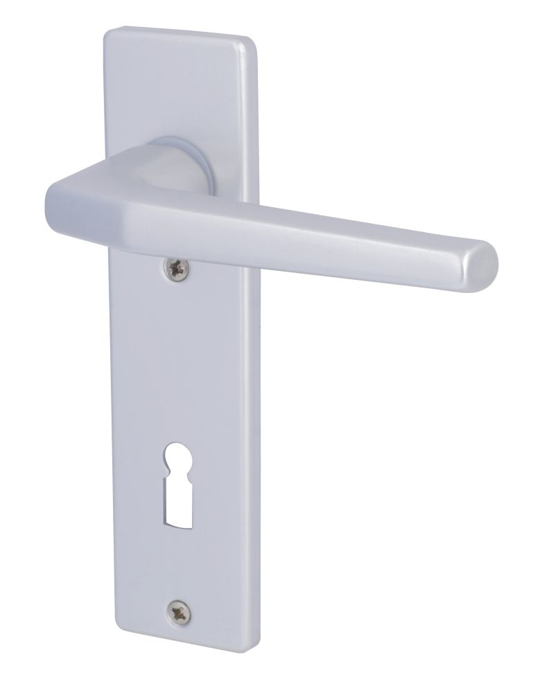 Alpertec BB- Kurzschildgarnitur Florida Edelstahl silber eckig