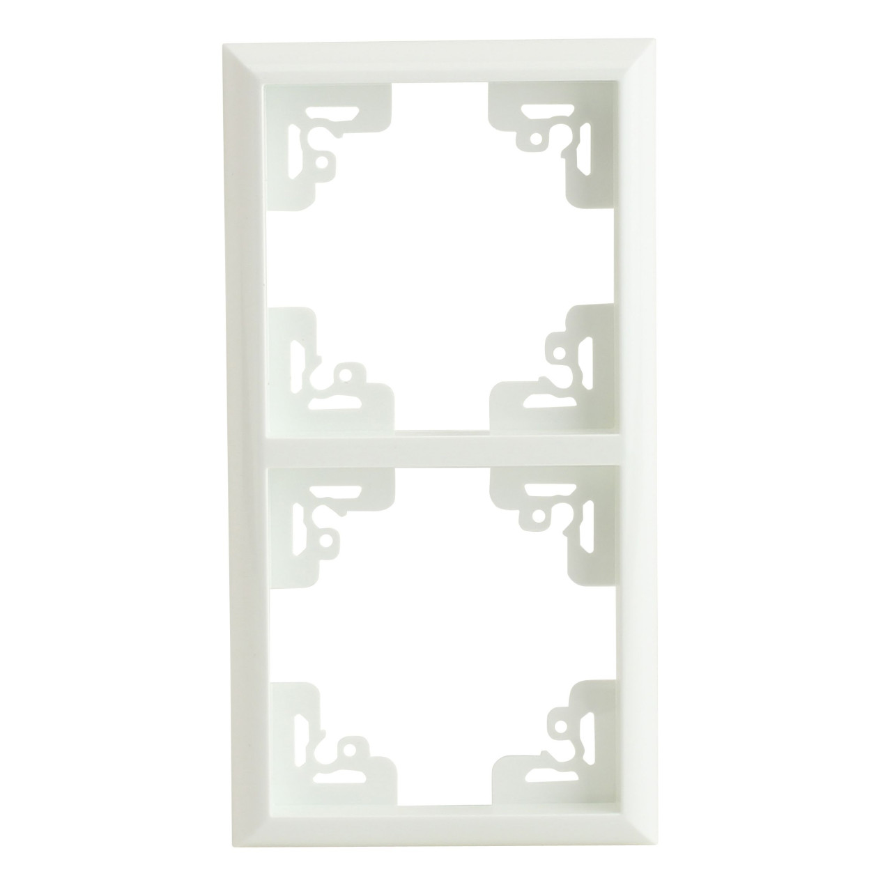 Unitec Abdeckrahmen Valencia 2-fach alpinweiß