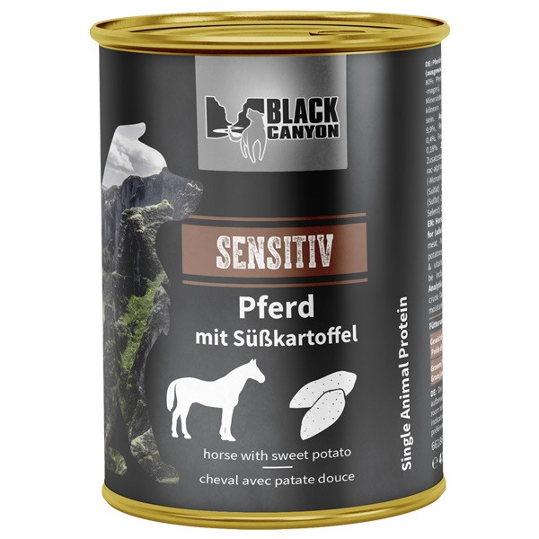 Black Canyon Hundenassfutter Adult Sensitiv getreidefrei 410 g Pferd