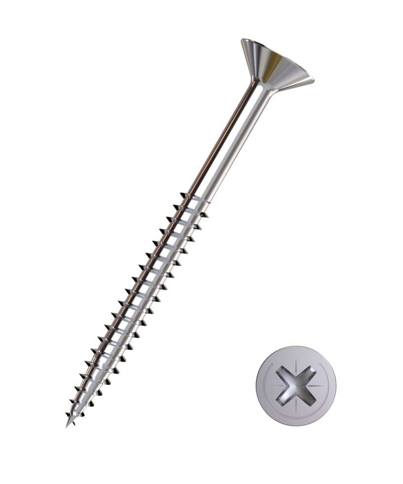 Connex Universalschrauben 6.0 x 70 mm PZ 3 Senkkopf - 30 Stück Edelstahl