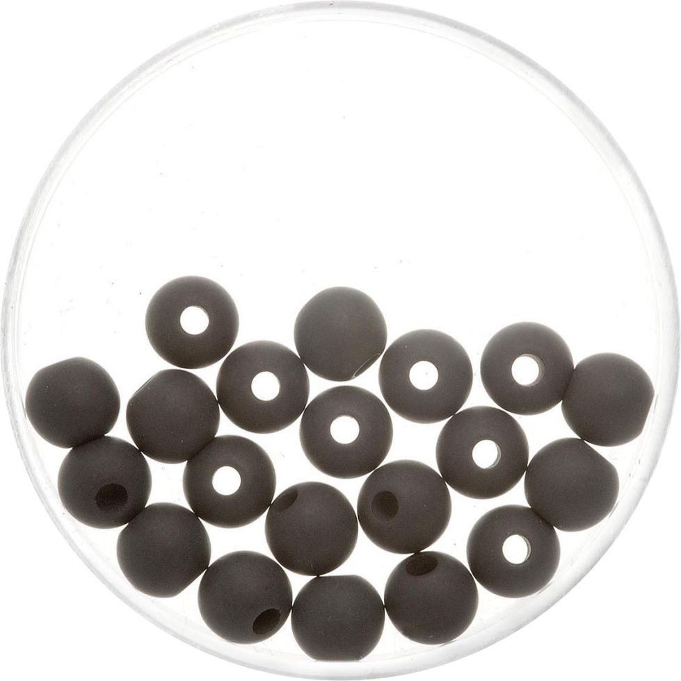 Glorex Perle Polaris 6 mm 20 Stück, matt schwarz